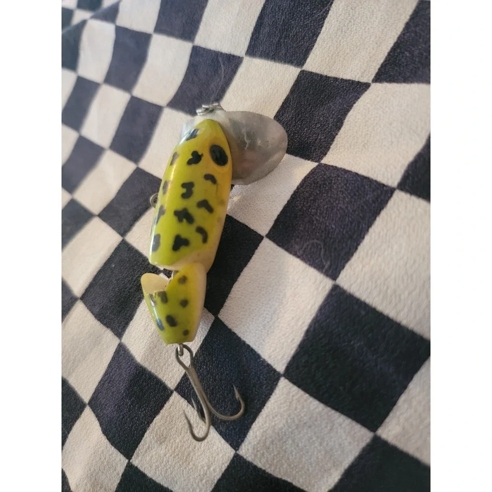 Vintage Fred Arbogast Jitterbug Frog Jointed Topwater Lure Akron Ohio